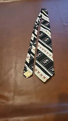 VINTAGE BLACK MICKEY MOUSE GOLF TIE By Cervantes WALT DISNEY PROD Polyester • $2.45