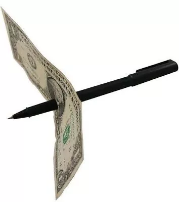 Magic Pen Through Anything Can Go Through Dollar Bill Or Playing Card! New! • $12.95