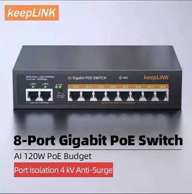 8-Port Gigabit PoE Switch • $70