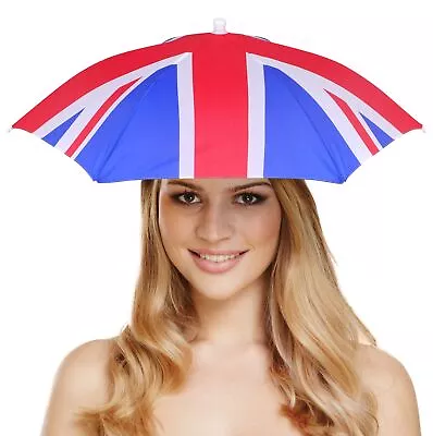 Union Jack Flag Hat Umbrella Parades Eurovison Coronation Sporting Events • £7.99