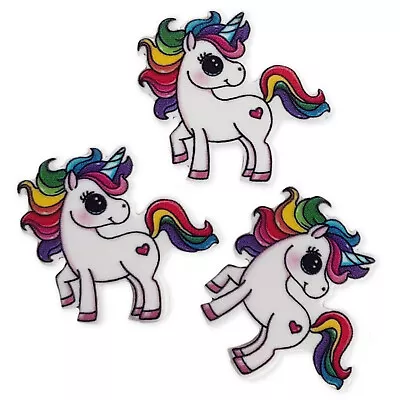 3pcs Bright Unicorn Kawaii Acylic Flatback Cabochons Embellishment Decoden Craft • £1.29