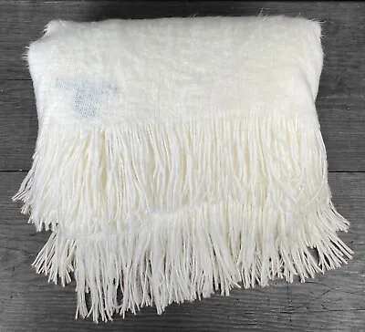 £48.52 • Buy PUR BY PUR Cashmere Lap Throw Blanket White 66 X 52 In
