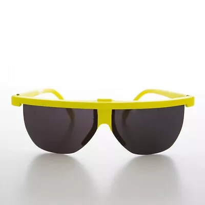 Yellow Futuristic Sporty Wraparound Vintage Sunglasses - Cherub • $20