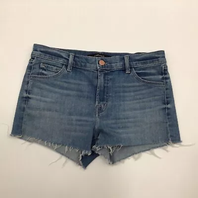 J.Brand Women's Sz 27 Blue Adventure Wash Denim Cutoff 1044 Mid Rise Jean Shorts • $22.49