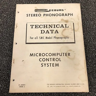 Seeburg Jukebox Phonograph SMC Microcomputer Control System Info Manual • $19.77
