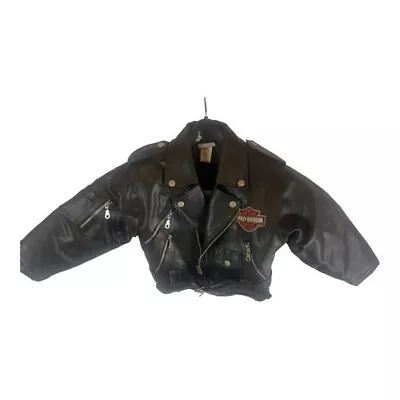 VTG Harley Davidson Kids Leather Harley Jacket • $50