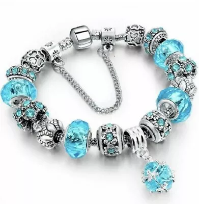 £4.99 • Buy Women's Charm Bracelet Snake Chain - Unique Charms And Elegant Design Gift