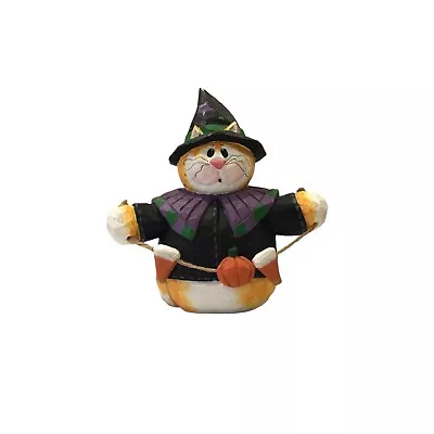 MIDWEST Of Cannon Falls Halloween Witch Calico Cat Figurine Pumpkin Candy Corn • $18.99