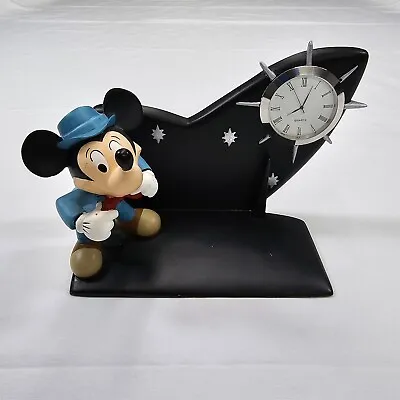 Vintage Walt Disney Mickey Mouse Desk Quartz Clock Figurine • $29.75