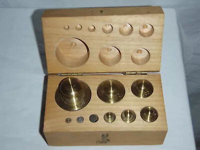 Weights....nine (9) Measuring....brass....box...includes Shipping....Atl Ga. • $85