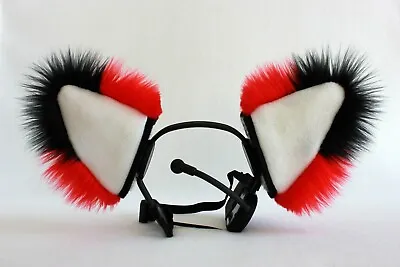 $18.99 • Buy FIRE RED FOX Ears Furry Kitty Cat EARS Wolf NECOMIMI COVERS ONLY Cosplay Anime