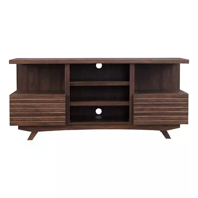 OS Home 6555 Mid Century Media Console In Rough Sawn Cherry Finish • $117.85