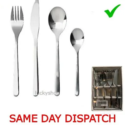 IKEA 24X FORNUFT OR DRAGON Cutlery Set Stainless Steel Top Quality Gift Pack • £29.99