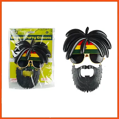 12 X REGGAE NOVELTY PARTY GLASSES | Fancy Dress Prop Costume Party Accessories • $89.95