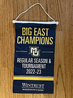 Marquette Warriors Golden Eagles 2022-23 BIG EAST CHAMPIONSHIP BANNER  • $12.50