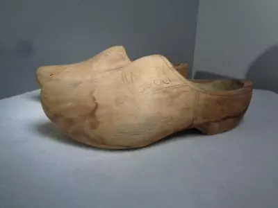 Wooden Dutch Clogs Shoes Vintage 12  Decor Hand Carved  • $12