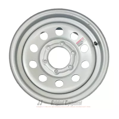 Trailer Rim/Wheel 15x6 In. 6 Lug Bolt Hole 5.5  Center Bolt GM Silver • $75.95