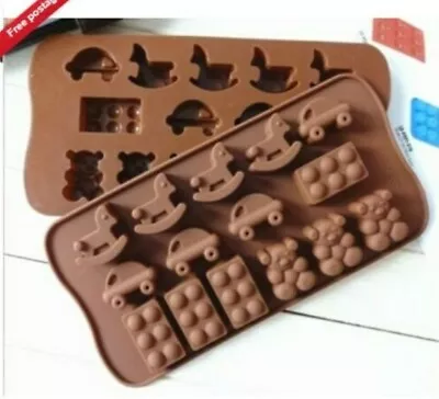 3D Silicone Chocolate Mould Cake Candy Soap Wax Melt Mold Jelly Ice Cube Tray UK • £1.97