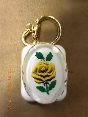 Vintage Sankyo Music Box Keychain Yellow Rose  Yellow Rose Of Texas  (see Video) • $20