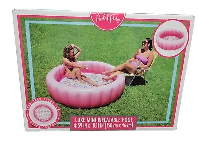 Packed Party Luxe Mini Inflatable Pool - Pink - BRAND NEW - 59 X18.11  • $34.39