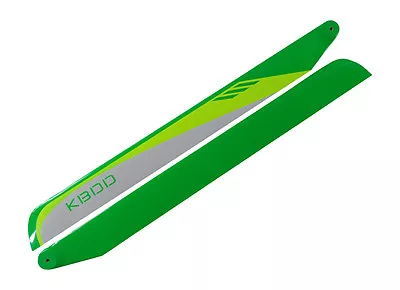 KBDD 600mm FBL White / Lime / Yellow Carbon Fiber Main Rotor Blades - Trex 600 • $79.99