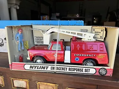 C1985 Vintage Nylint Emergency Response Set Fire Truck NIB New Pressed Steel 12” • $189