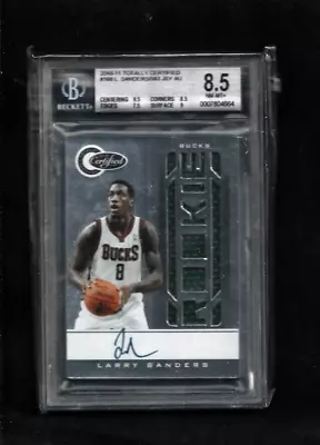 Larry Sanders Totally Certified ON-CARD Auto Rookie RC /583 BGS 8.5 NM Bucks VCU • $40