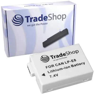 Li-Ion Battery 7.4V 1300mAh For Canon Battery Handle BG-E8 Replaces LP-E8 • £11.72