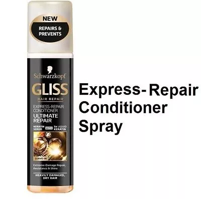 Schwarzkopf Gliss Ultimate Express Repair Conditioner Spray Hair Keratin 200ml • $23.31