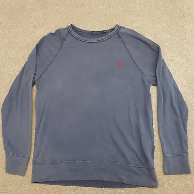 £29.99 • Buy Polo Ralph Lauren Mens Sweatshirt Large Blue Lightweight Jumper Sweater Pullover