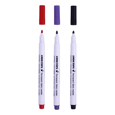 3Pcs 3 Colors T-Shirt Marker Pen Graffiti Permanent Fabric Pens Sewing Tool • £6.20