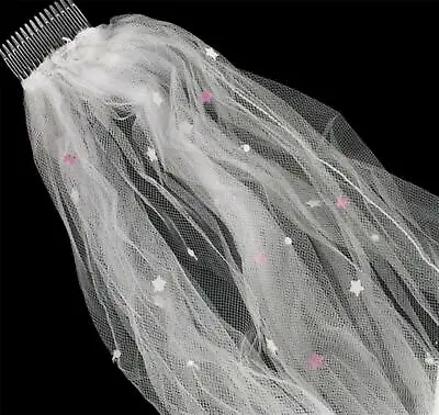 Veil Comb Wedding Hen Night Party Accessories Diamantes Bride To Be Dress Outfit • £3.44