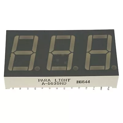 Para Light 0.56  3-Digit 7-Segment LED Display Red Common Anode • $2.94