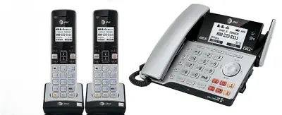 AT&T 3 Handset Corded/Cordless 2 Line Phone System With Answering System And Con • $159.99
