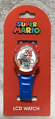 NEW Nintendo SUPER MARIO Kids' LCD Blue & Red Digital Wrist Watch • $14.99