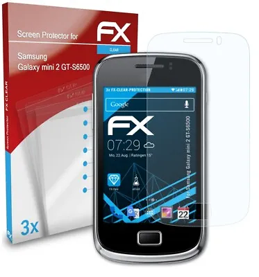 AtFoliX 3x Screen Protector For Samsung Galaxy Mini 2 GT-S6500 Clear • £11.79