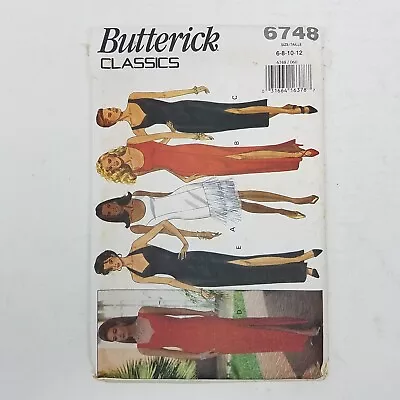 BUTTERICK Classics Maxi Sexy Slip Dress Sewing Pattern 6748 Women Size 6-8-10-12 • $19.99