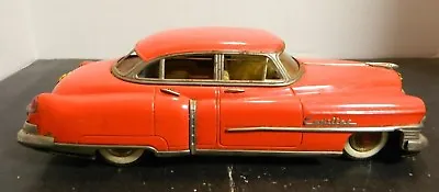 Vintage Kosuge Marusan Red Cadillac Friction Tin Car PT 28-373673 Very Good Cond • $629.99