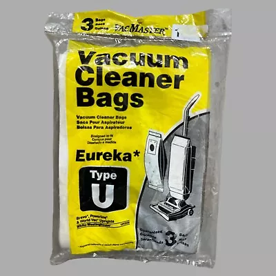 Eureka Type U - Vacuum Cleaner Bags - Vacmaster Pack Of 3 • $6