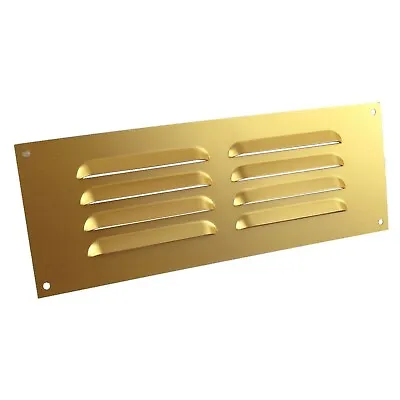 9  X 3  Louvre Vent Brass Anodised Aluminium / Metal Ventilation Grille Cover • £6.25