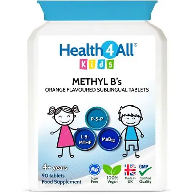 Kids Methyl B's Sublingual Tablets - STRESS AND MOOD SUPPORT FOR CHILDREN • £9.99