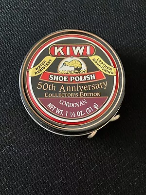 Vintage KIWI Cordovan 50th Anniversary Shoe Polish Tin  1 1/8 Oz • $12.70