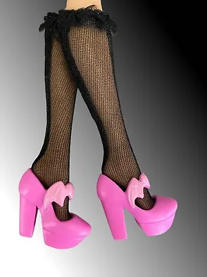 Monster High Draculaura G3 Pink Bow Shoes With Stockings • $8.96