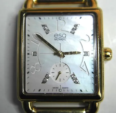 ESQ MOVADO ES.47.3.34.5663 Square Quartz Unisex Wristwatch • $39.95