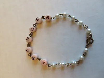 Vintage Women’s Baby Bead Name Chain Bracelet - Frances • $5