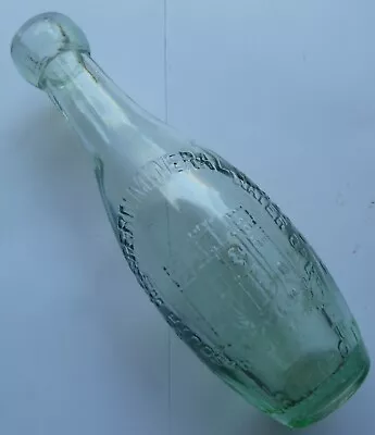 Rare 6oz Pictorial SOUTH WESTERN Bournemouth Flat Bottom Hamilton Bottle C 1910s • £12