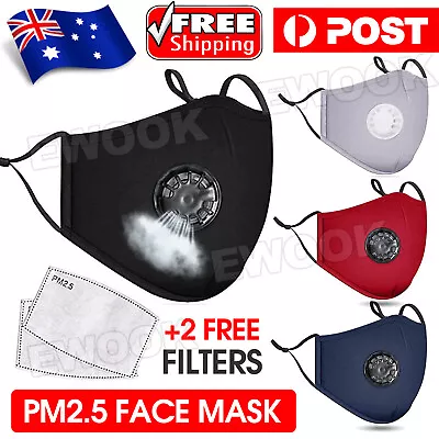 $3.95 • Buy Washable Face Mask Protective Masks Reusable Respirator PM 2.5 With 2 Filters