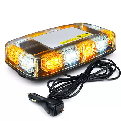 72 LED Strobe Beacon Light White Amber Rooftop Car Emergency Warning Flash  • $28.88