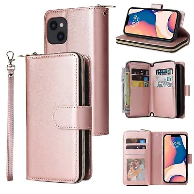 $19.39 • Buy For Samsung S23 S22 S21 S20 FE Ultra S10 S9 Plus Case Zipper Card Wallet Cover