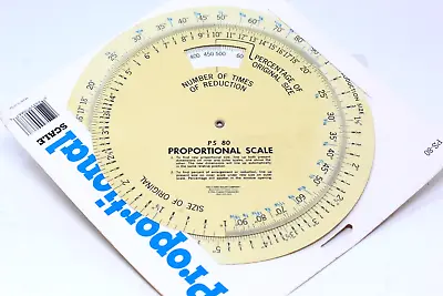 Vintage The C-Thru Ruler Co PS-80 Proportional Scale EUC A-2 USA. • $8